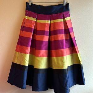Anthropologie Moulinette Soeurs Multi Color Striped A Line skirt size 6